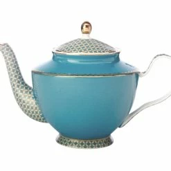 Pippins Tea Company Inc. Classic Silk Road Aqua Teapot With Infuser