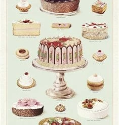 Cavallini Tea Towel; Vintange La Patisserie General Store