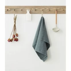 Pippins Tea Company Inc. General Store Tea Towel, Linen, Blue Fog