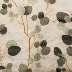 Pippins Tea Company Inc. Table Runner, White Eucalyptus, Linen