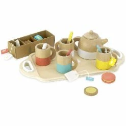 Pippins Tea Company Inc. Childrens Tea Set, 21 Pc Wooden Tea Set