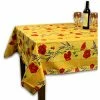 Pippins Tea Company Inc. Tablecloth, Provence, Yellow Poppies Rectangle Coated